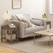 Set of 2 Rustic Oak Classic Rectangular Side Tables with Drawers